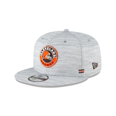 Cleveland Browns Gorra | New Era Official NFL Fall Sideline 9fifty Snapback Cap Mexico - Grises